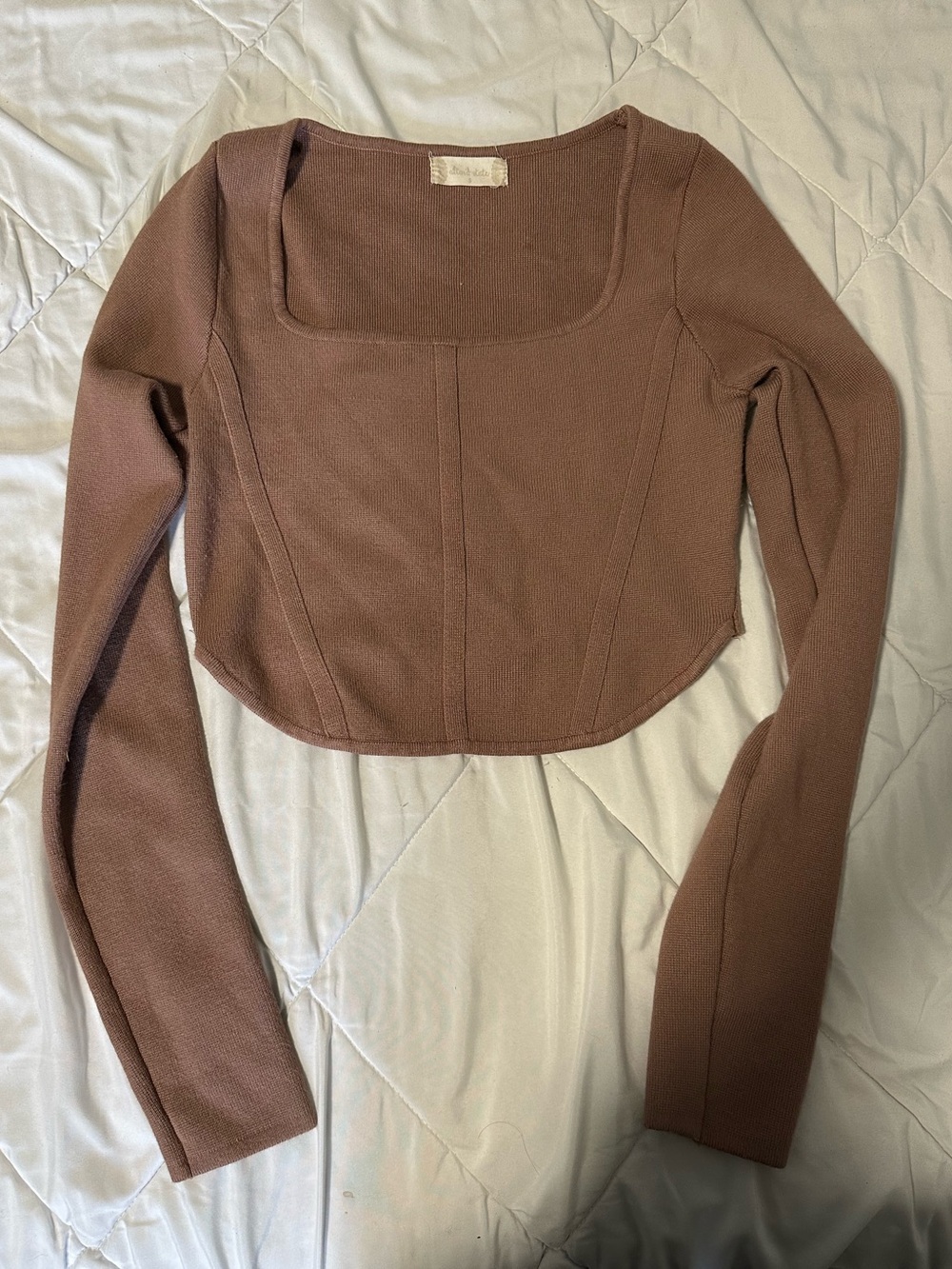Altar'd State Mauve-Brown Knit Top